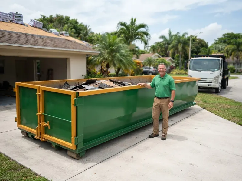 Roofing Tear-Off Dumpster Rental in Miam, FL